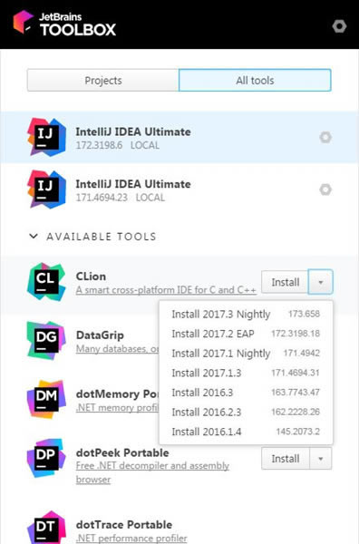 jetbrains toolboxܻϵͳ1.17.7018