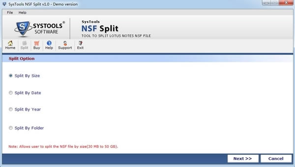 SysTools NSF Split