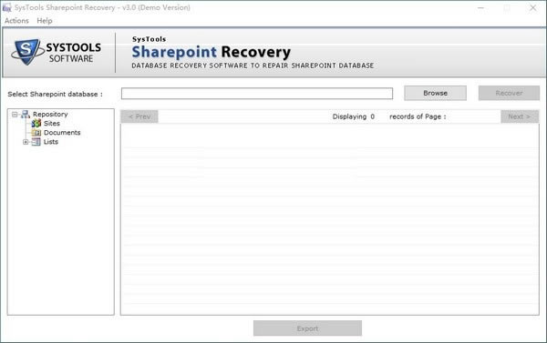 SysTools SharePoint RecoveryX˹ٷ2024°GɫM(fi)db