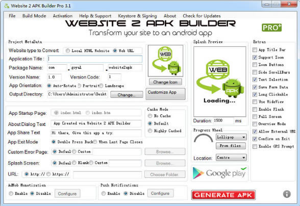 Website 2 APK Builder Pro(W(wng)վapp)