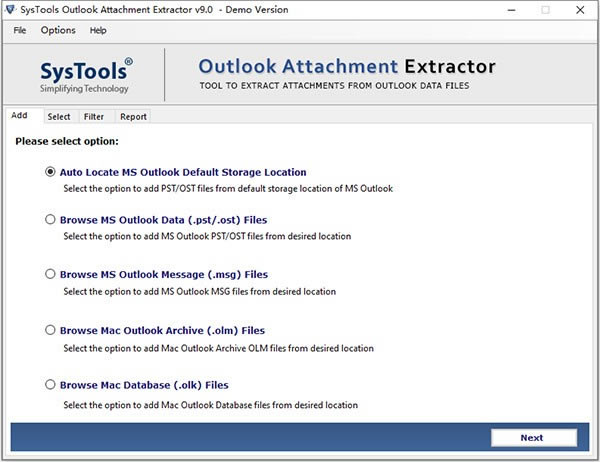 SysTools Outlook Attachment ExtractorX˹ٷ2024°GɫMdb