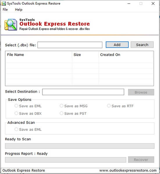 SysTools Outlook Express RestoreX˹ٷ2024°GɫM(fi)db