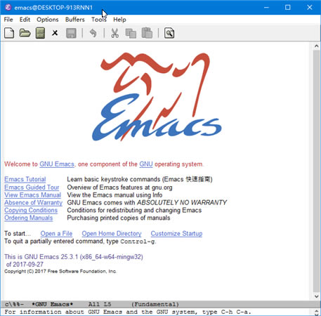 emacsİءemacs༭ v25.3.1.0 °