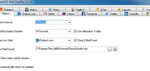 Howard Email Notifier°桿Howard Email Notifier v1.7.2.1 ٷʽ