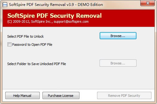 SoftSpire PDF Security RemovalٷʽءSoftSpire PDF Security Removal(PDFɾ) v3.9 ٷʽ