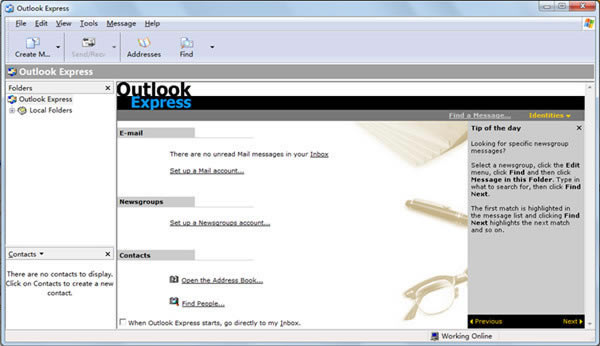 outlook expressءOutlook Express v6.0 ٷİ-վ