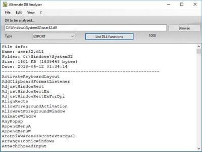 Alternate DLL AnalyzerءAlternate DLL Analyzer(DLL) v1.870 ٷʽ