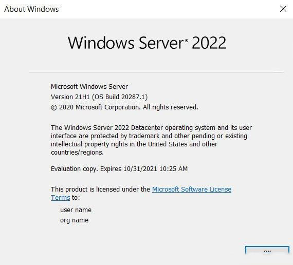 Windows Server2022ر桿Windows Server2022 Ԥ(޼Կ)