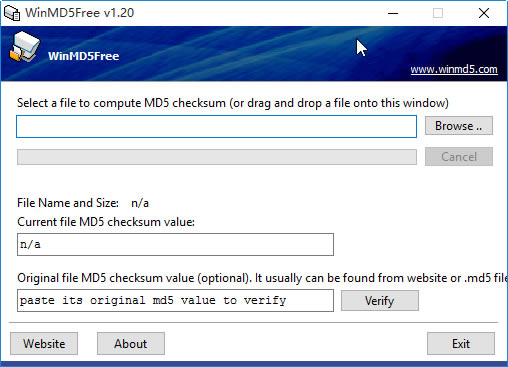 WinMD5ءWinMD5İ v2.07 ɫ