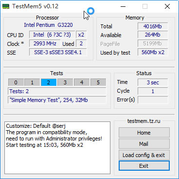 TestMem5ءTestMem5İ v0.12 ɫ