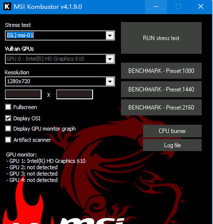 ΢MSI Kombustorİء΢MSI Kombustor V4.1.10 Ѱ