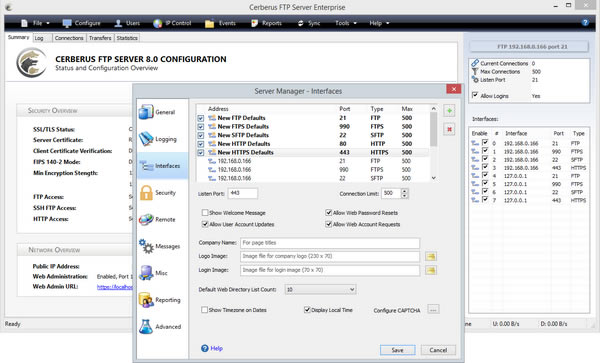 Cerberus FTP Server EnterpriseءCerberus FTP Server Enterprise(FTP) v11.3.1.0 Ѱ