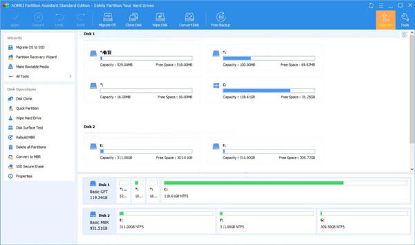 AOMEI Partition AssistantءAOMEI Partition Assistant̷ v9.0 ر