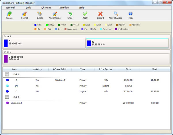 Tenorshare Partition ManagerرءTenorshare Partition Manager(̷) V2.0.0.0 ر