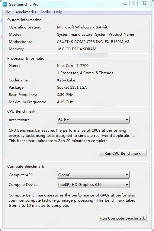 GeekbenchرءGeekbench5İ v5.2.3 ر-վ