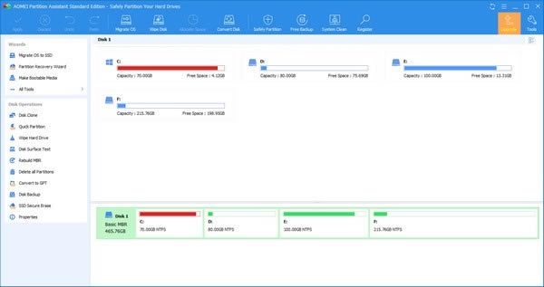 Aomei Partition AssistantرءAomei Partition Assistant() v8.9 ٷʽ