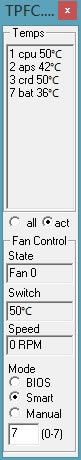 TpfancontrolءTpfancontrol v0.62 °