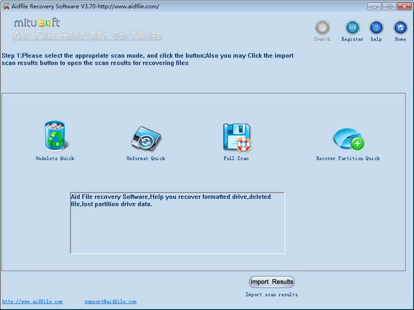 Aidfile Recovery SoftwareءAidfile Recovery Software(ݻָ) v3.7.2.5 Ѱ