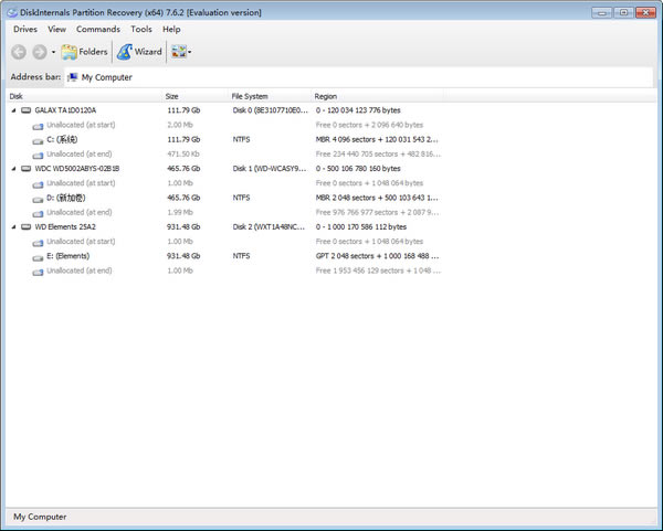 DiskInternals Partition RecoveryİءDiskInternals Partition Recovery v7.6.2 Ѱ