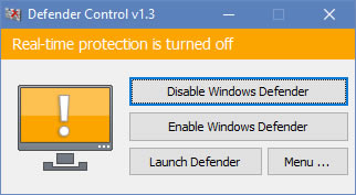 DefenderءWindows Defender Control(Defenderرչ) v1.6 İ