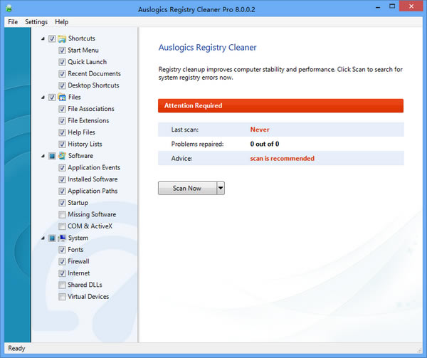 Auslogics Registry Cleaner ProءAuslogics Registry Cleaner Pro(ϵͳע) v8.4.0.1 Ѱ