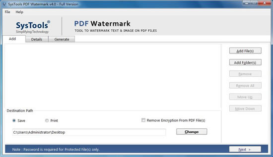 SysTools PDF WatermarkرءSysTools PDF Watermark(PDFˮӡȥ) V4.0 ر