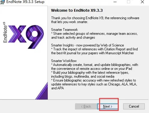 EndNote X9ر氲װ1