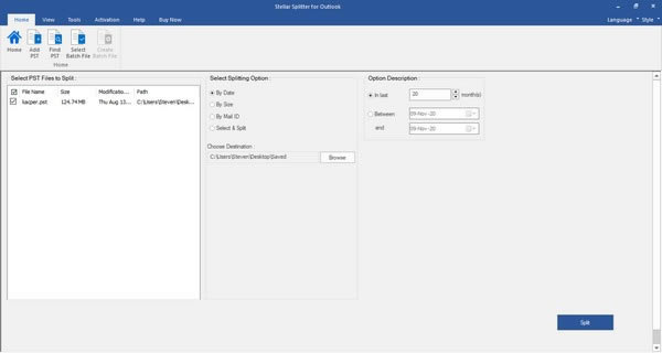 Stellar Splitter for OutlookرءStellar Splitter for Outlook(ݷָ) v7.0.0.0 Ѱ
