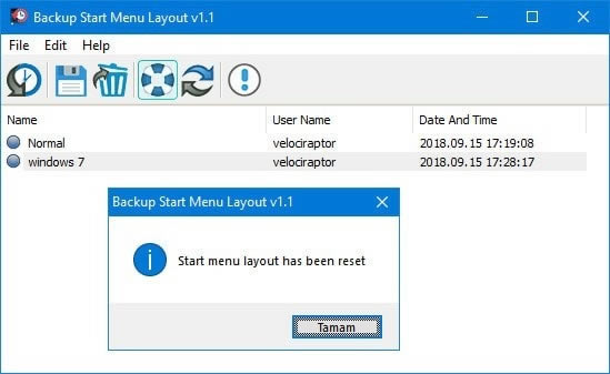 Backup Start Menu Layoutͼ