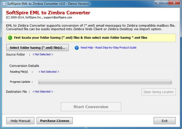 SoftSpire EML to Zimbra ConverterءSoftSpire EML to Zimbra Converter(EMLתZimbra) v3.0 ٷʽ