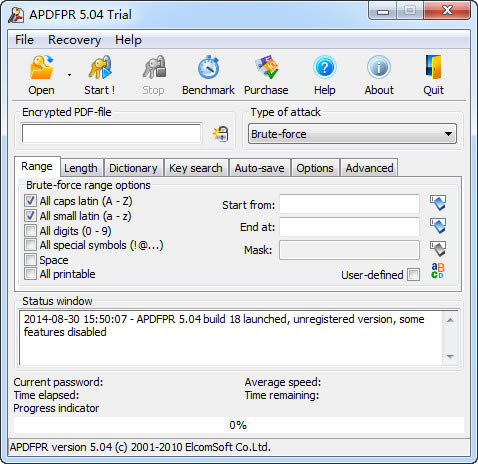 advanced pdf password recoveryءAdvanced PDF Password Recovery V5.06 ر