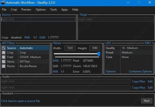 StaxRipٷʽءStaxRip° v2.2.0 ʽ