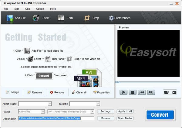 4Easysoft MP4 to AVI ConverterѰء4Easysoft MP4 to AVI Converter(MP4תAVIƵת) v3.2.26 ٷʽ