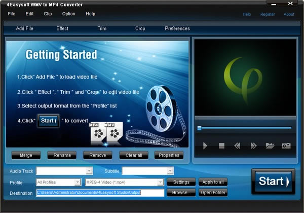 4Easysoft WMV to MP4 Converterرء4Easysoft WMV to MP4 Converter(WMVMP4ת) v3.2.22 ٷʽ