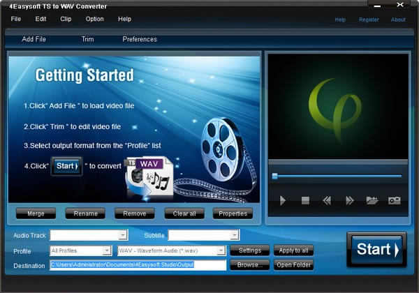 4Easysoft TS to WAV Converterء4Easysoft TS to WAV Converter(TSתWAVƵת) v3.2.22 ٷʽ