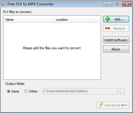 Free FLV to MP4 ConverterٷʽءFree FLV to MP4 Converter(FLVתMP4ת) v1.0 ٷʽ