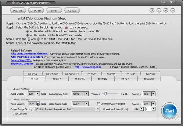 Alldj DVD Ripper PlatinumٷʽdAlldj DVD Ripper Platinum(DVDȡ) V5.1.14 ٷʽ