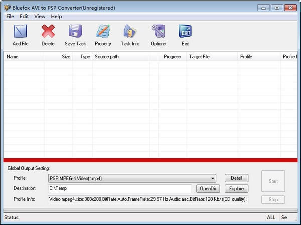 Bluefox AVI to PSP ConverterءBluefox AVI to PSP Converter(AVIתPSP) v3.01ٷʽ