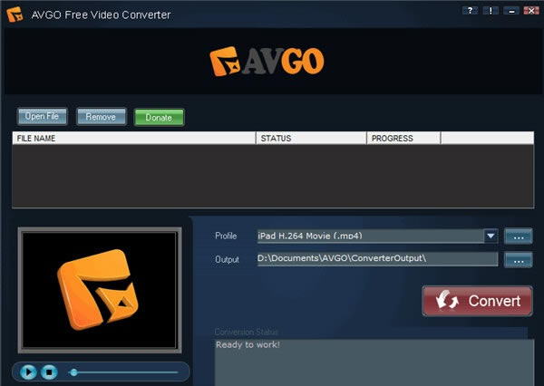 AVGO Free Video ConverterAVGO Free Video Converter v1.02 Ѱ