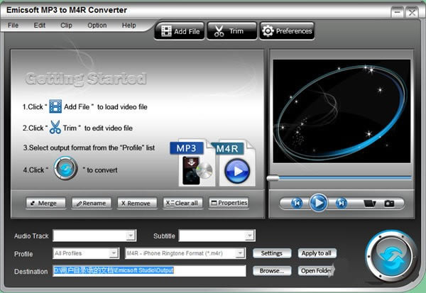 Emicsoft MP3 to M4R ConverterdEmicsoft MP3 to M4R Converter(MP3D(zhun)M4RD(zhun)Q) v4.1.20 ٷʽ