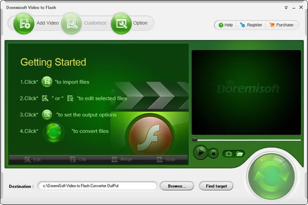 Doremisoft Video to Flash Converter؄edDoremisoft Video to Flash Converter v3.1.8.0 ٷʽ