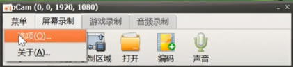oCam中如何设置软件性能