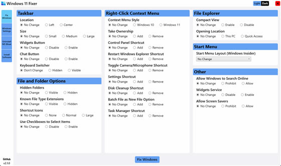 Windows 11 FixerءWindows 11 Fixer v2.1.0 °