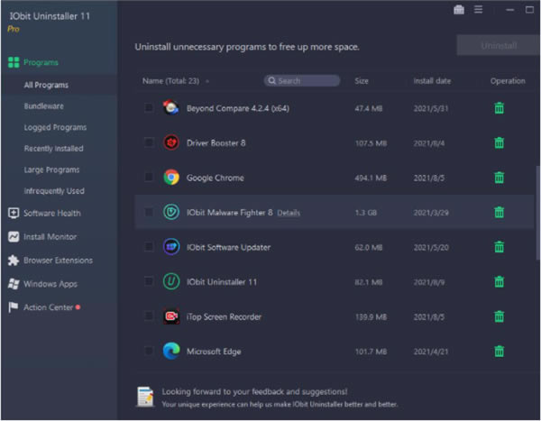 IObit Uninstalller Proر桿IObit Uninstalller ProЯر v11.3.0.4 ⼤