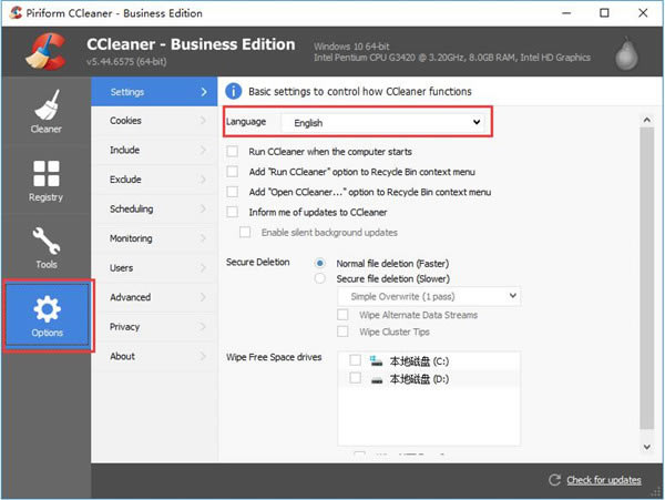 CCleanerʽ桿CCleaner° v5.8.5 ʽ