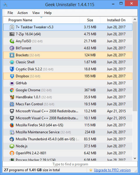 Geek Uninstallerרҵر桿Geek Uninstallerרҵ v1.4.7.142 ɫİ()-վ