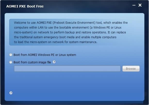 AOMEI PXE Boot FreeءAOMEI PXE Boot Free(PXEϵͳά) v1.2 ٷʽ