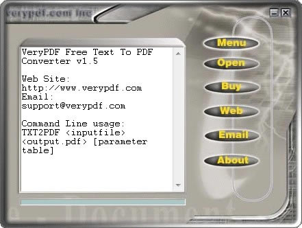 VeryPDF Text to PDF ConverterءVeryPDF Text to PDF Converter(ıPDFת) v1.5 ٷʽ