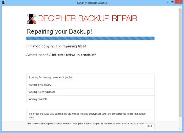 ޸ءDecipher Backup Repair(޸) v12.2.10 ٷʽ