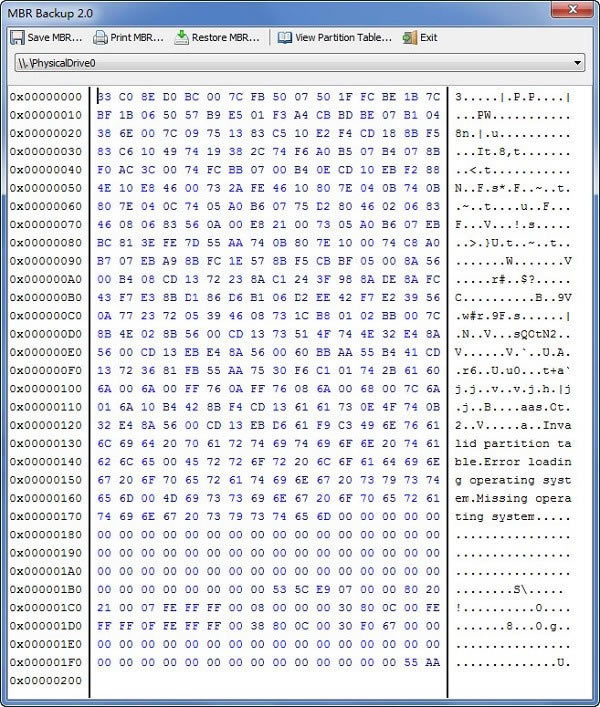 MBR BackupءMBR Backup(¼ݹ) v2.0 ٷʽ